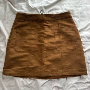 Suede skirt